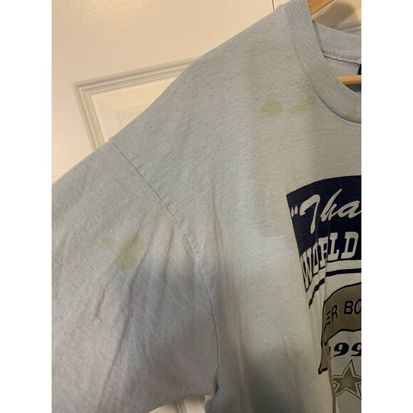 Vtg Tha Boyz World Champs Super Bowl XXVII 27 Cowboys T Shirt 1993 Screen Stars - Picture 6 of 8